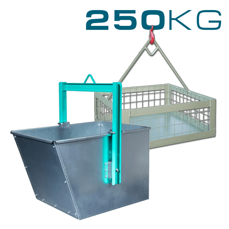 Scaffold Hoist Brick Basket 250kg & Tipping Bucket 90L | IMER Official Accessory