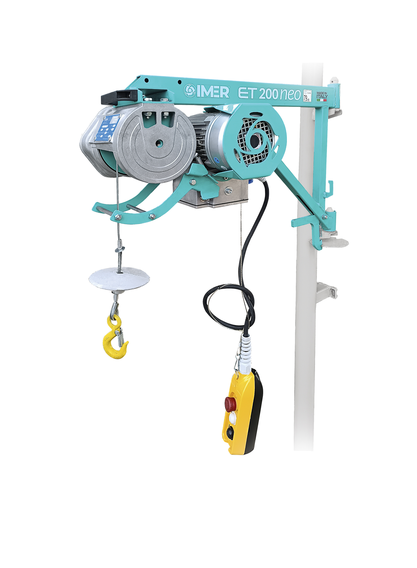 Scaffold Hoist 200KG | IMER ET200 NEO 110V | Complete with Attachment Pole - CLM Construction Supplies Ltd