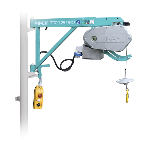 Scaffold Hoist 200KG | IMER TR225 NEO 110V | Complete with Attachment Pole - CLM Construction Supplies Ltd