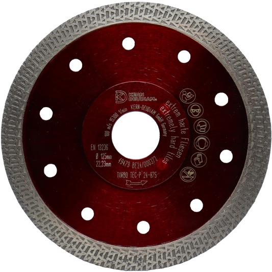 Turbo Tec P Diamond Blade | Kern-Deudiam | 115mm - 125mm - CLM Construction Supplies Ltd