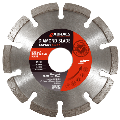 Diamond Blade | Mortar, Cement and Brickwork | Mortar Raking Blade 115mm - 125mm
