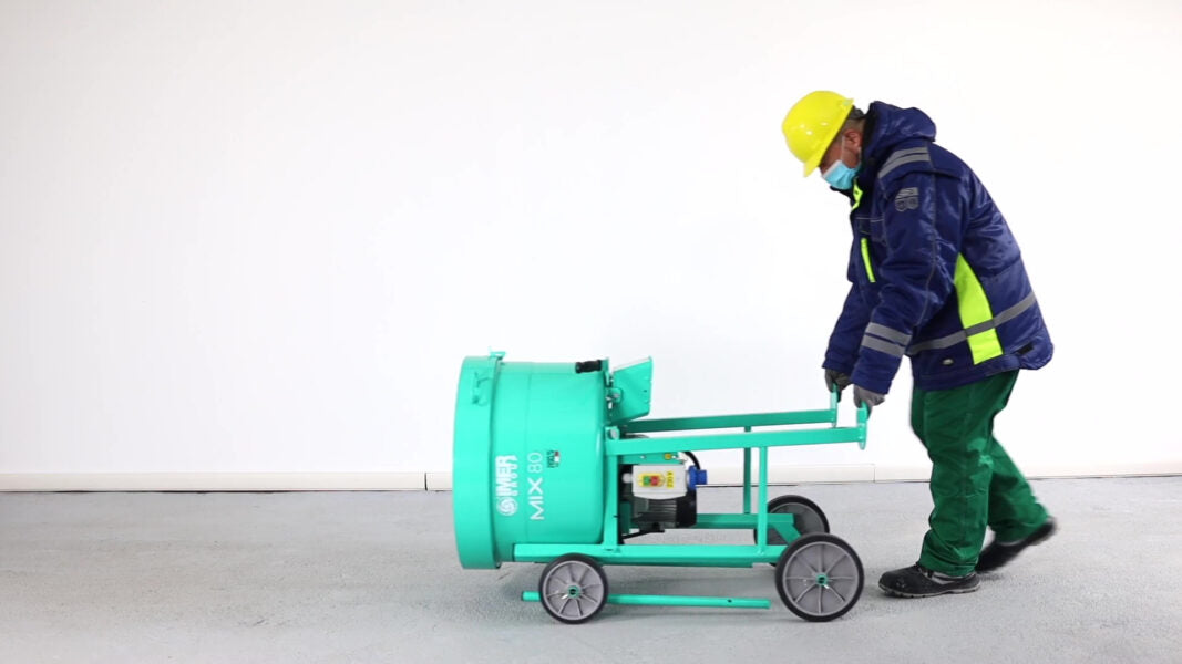 Resin Mixer 80L | Forced Action Mixer | IMER Mix 80Lwith iDust Grid 230V - CLM Construction Supplies Ltd