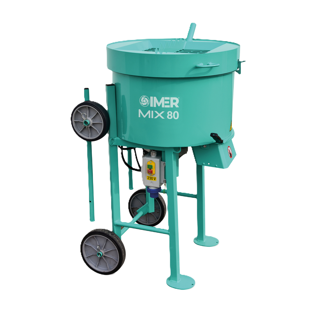 Resin Mixer 80L | Forced Action Mixer | IMER Mix 80Lwith iDust Grid 230V - CLM Construction Supplies Ltd