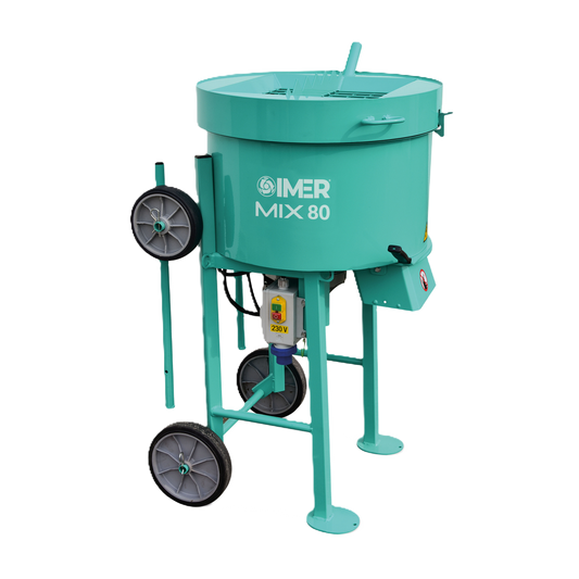 Resin Mixer 80L | Forced Action Mixer | IMER Mix 80Lwith iDust Grid 230V - CLM Construction Supplies Ltd