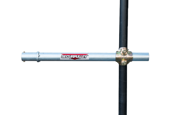Securpulley Gin Wheel with Swivel Arm, Straight Arm & Polypropylene Rope | Securpulley - CLM Construction Supplies Ltd